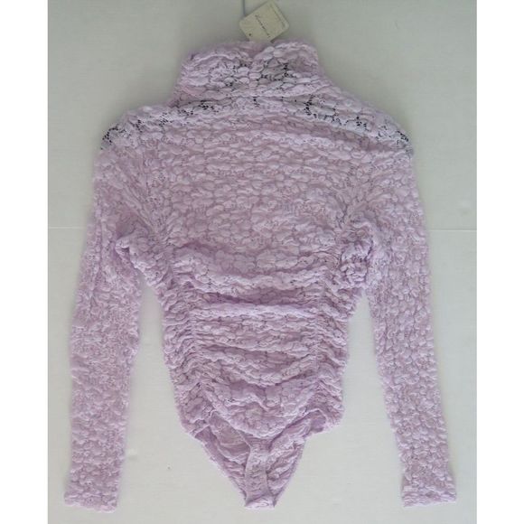 Free People Women's Sz XS Orchid Ice Day & Night Sheer Lace L/S Bodysuit $68+ - Picture 8 of 8